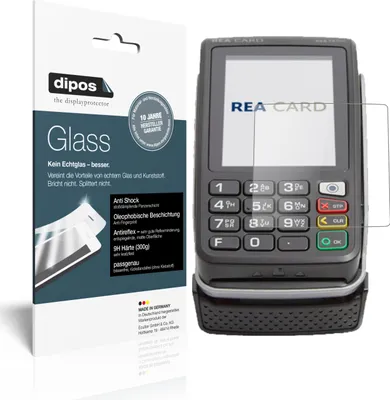 Produktbild von 2x Schutzfolie für REA CARD T9 flex Terminal matt - Anti-Shock 9H Folie dipos Glass Kunststoffglas