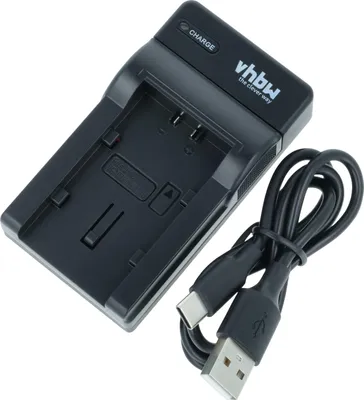 Produktbild von vhbw USB-C Ladegerät kompatibel mit JVC EVERIO GZ-HM650, GZ-HM655BEU, GZ-HM845, GZ-HM650BEU, GZ-HM655 Kamera - Ladeschale + USB-C Kabel Ladeanzeige