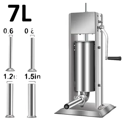 Image de Machine à remplir les saucisses verticale, en acier inoxydable, 4 trémies, 7 L