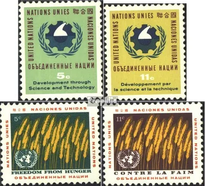 Produktbild von Briefmarken UNO - New York 1963 Mi 124-125,126-127 (kompl.Ausg.) postfrisch Sondermarken