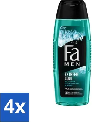Image de Gel douche et shampooing Fa Men Extreme Cool 250 ml - Pack économique - 4 pièces