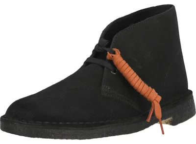 Image de Clarks Boots Desert Boot, daim, noir, homme