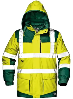 Immagine prodotto di Giacca di sicurezza Sir Safety Regimental Split 4 in 1, impermeabile con strisce riflettenti, taglia S, giallo/verde ad alta visibilità