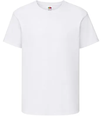 Produktbild von Fruit of the Loom Kinder T-Shirt Weiß Baumwoll-T-Shirt 104