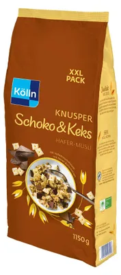 Productafbeelding van Kölln Havermoutmuesli, knapperige chocolade & koekjes smaak, 1,15 kg