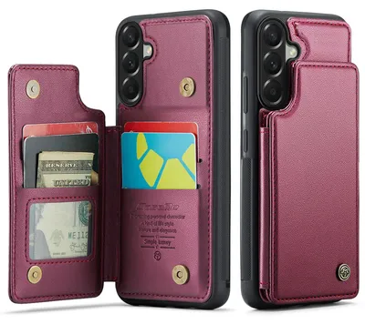 Produktbild von Samsung Galaxy A57 Hülle - CaseMe C22 Back Cover mit Kartenfach - Rot