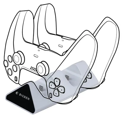 Obrázok produktu pre BIG BEN PS5DUALCHARGERV2, Dokovacia stanica, PlayStation 5, Čierna, Biela, CE, 92 mm, 35 mm