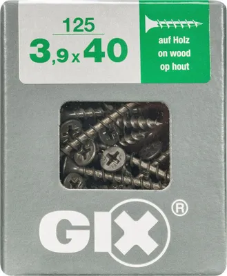 Produktbild von SPAX GIX Typ B, Schraube, Stahl, Gipskarton, Flachkopf, PH (Phillips), Schwarz