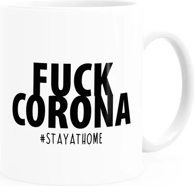 Produktbild von Kaffee-Tasse Fuck Virus #stayathome Statement Appell Pandemie MoonWorks® weiß Keramik-Tasse