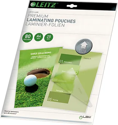 Produktbild von Leitz iLAM UDT, Transparent, EVA (Äthylen-Vinylazetat), Polyethylenterephthalat, Glänzend, A4, 254 mm, 355 mm