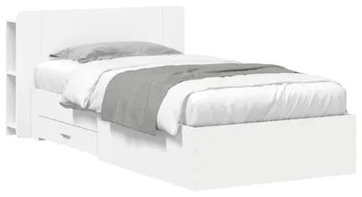 Obrázek produktu pro Rám postele s úložným prostorem s čelo Bílá 80 x 200 cm
