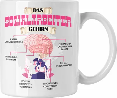 Produktbild von Trendation - Sozialarbeiter Tasse Lustiges Geschenk für Soziale Arbeit Spruch Becher Geburtstag Weihnachten (Weiß)