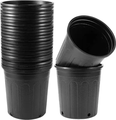 Imagen del producto de Macetas de plástico flexibles, de 17 cm, paquete de 15 unidades, para plantones