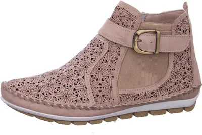 Produktbild von Gemini Damen Stiefelette Leder Cutouts floral Muster 382019-19, Größe:39 EU, Farbe:Mehrfarbig