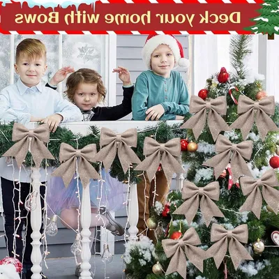 6 Stück Weihnachtsbänder zur Dekoration, Geschenke und festliche Verzierung - Perfekt für die Feiertage