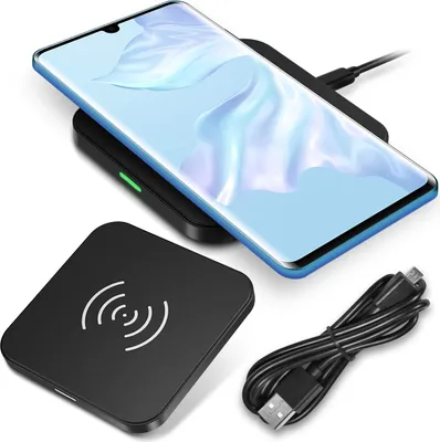 Produktbild von Für QI Wireless Kabellos Ladegerät für Huawei P30 Pro Induktives Ladestation