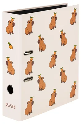 Produktbild von FALKEN Motiv-Ordner Capybara Social Media 8 cm breit DIN A4