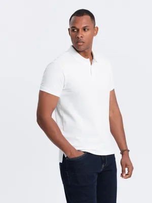 Produktbild von Ombre Clothing Herren-T-Shirt mit Kragen Venolas weiß XL