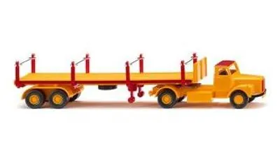 Produktbild von Wiking LKW Scania Hauber L 111 Rungen-Sz signalgelb/karminrot 051844