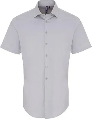 Produktbild von Premier - Hemd für Herren kurzärmlig LT5677 (3XL) (Silber)