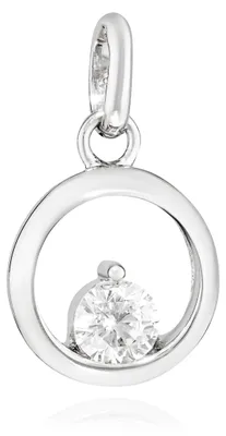 Produktbild von NKlaus Solitär-Kettenanhänger 8mm mit Zirkonia aus 925 Silber