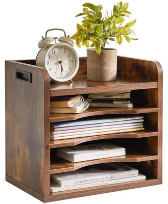 Immagine prodotto di Organizzatore da scrivania con 3 ripiani regolabili e 5 livelli