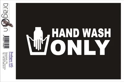 Produktbild von Aufkleber / Autoaufkleber - JDM / Die cut / Auto / OEM - Hand Wash Only - 210x70 mm gelb - Heckscheibe / Heckscheibenaufkleber