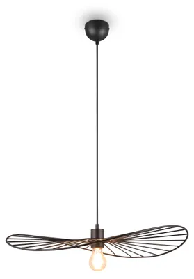 Zdjęcie produktu dla Lampa wisząca CHAPEAU czarna 1xE27x40W metal wym:150x60x60cm IP20 RL