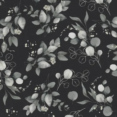 Produktbild von Profhome 397685-GU Landhaus Vliestapete Floral schwarz grau silber 5,33 m2