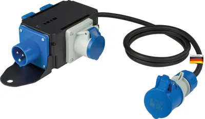 Produktbild von as-Schwabe MIXO Stromverteiler 230V 16A CEE-Stecker auf CEE-Kupplung Schuko IP44