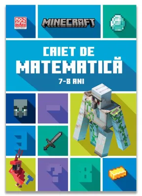 Image de Cahier de mathématiques Minecraft pour enfants de 7 à 8 ans – Exercices ludiques
