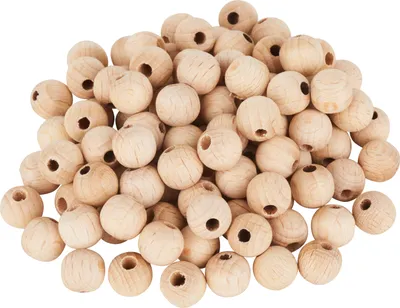 Produktbild von VBS Holzkugeln durchgebohrt "Ø 10 mm" 100 Stück