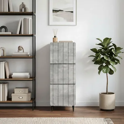 Produktbild von vidaXL Schubladenschrank 33 x 34,5 x 92 cm Holzwerkstoff Betongrau