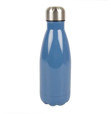 Edelstahl-Trinkflasche 350 ml, doppelwandig, blau
