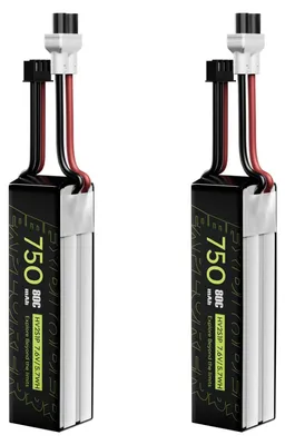 Produktbild von Akku FLYWOO Explorer 750mAh 2S HV 80C LiPo XT30UP (2 Stück)