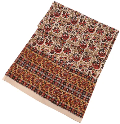 Produktbild von Blockdruck Tagesdecke, Bett & Sofaüberwurf, Handgearbeiteter Wandbehang, Wandtuch - Design 2, Braun, Baumwolle, Größe: Single 150*200 cm