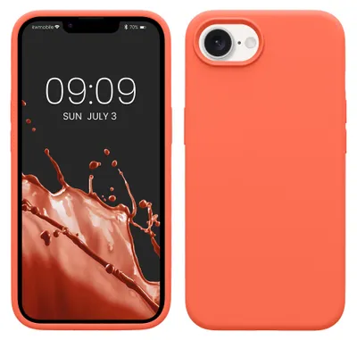 Produktbild von kwmobile Handyhülle für Apple iPhone 17e / iPhone 16e Hülle - Case Silikon - Kabelloses Laden - Schutzhülle Cover in Leuchtende Koralle