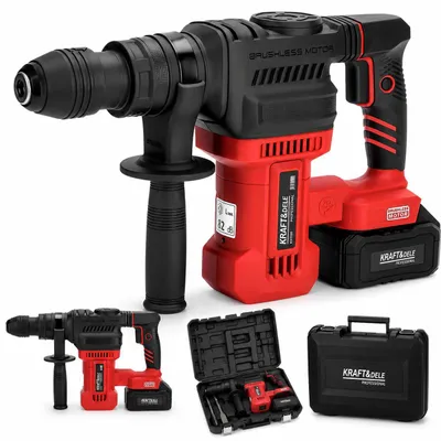 Obrázek produktu pro Akumulátorové bourací kladivo KRAFT&DELE KD3193, 21 V, 7,5 J, bezuhlíkové, 2× 4 Ah
