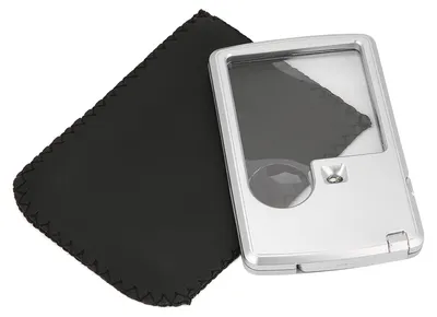 Image de Loupe LED, loupe de poche, objectif 6x et loupe acrylique 3x pour la lecture de livres et l'observation de bijoux