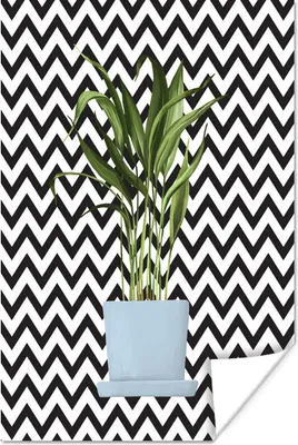 Produktbild von MuchoWow® Poster Pflanzen - Pflanzgefäß - Schwarz - Weiß 60x90 cm - Wanddekoration