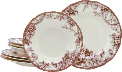 Produktbild von CreaTable, 24769, Adelaide Rot, Tafelservice 8-tlg, Porzellan