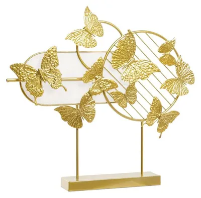 Dekofigur Schmetterling Gold Metall 63 x 9 x 58,4 cm