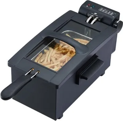 Image de Friteuse Électrique CONTINENTAL EDISON CEFR3BLK, 3 L, 2000 W, 1 Panier, Noir