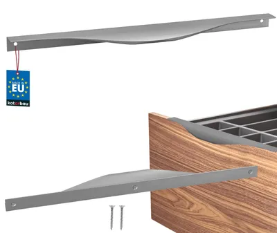 Produktbild von KOTARBAU® Schrankgriffe Möbelgriffe 320 / 340 mm Silber ZnAl Griffe für Küchenschränke Griffe Schubladengriff Türgriff Schrank Kantengriff