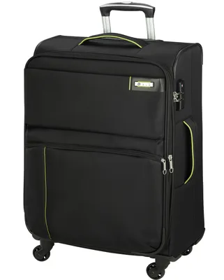 Produktbild von Leichter 3,2 kg Trolley Groß Reisegepäck Stoffkoffer 77 cm Schwarz Bowatex