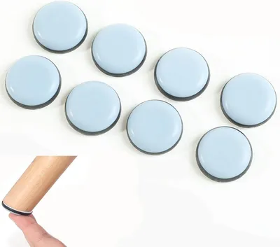 Produktbild von Selbstklebende Möbelgleiter, 20 Stück Teflongleiter, Ø 25 mm, runde Stuhlgleiter in Blau, Bodenschutzset