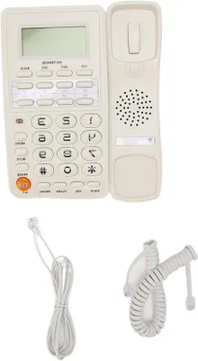 Productafbeelding van Vaste Telefoon - Senioren Telefoon - Eenvoudig Bellen - Grote Knoppen - 21x21x6 cm - Wit