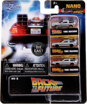 Immagine prodotto di Jada Toys 253251002 - Ritorno al futuro: set di 3 macchinine, 4 cm