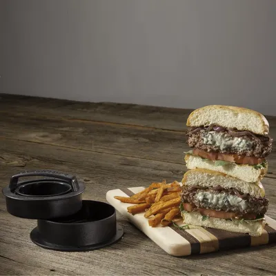 Obrázok produktu pre Gevielte lis na hamburgery - Nepriľnavý 3 v 1 - Vhodný pre milovníkov mäsa - čierny