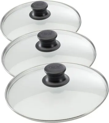 Image de Set de 3 couvercles de cuisson en verre 20 cm 24 cm et 28 cm Elo